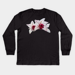 Orchid - Cymbidium Baltic Dew Freckle Face Kids Long Sleeve T-Shirt